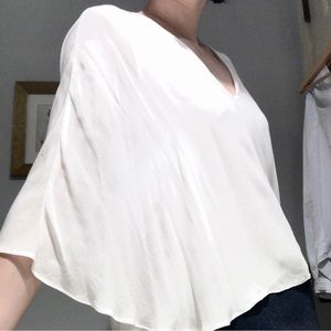 Zara V Neck Butterfly Sleeved Blouse